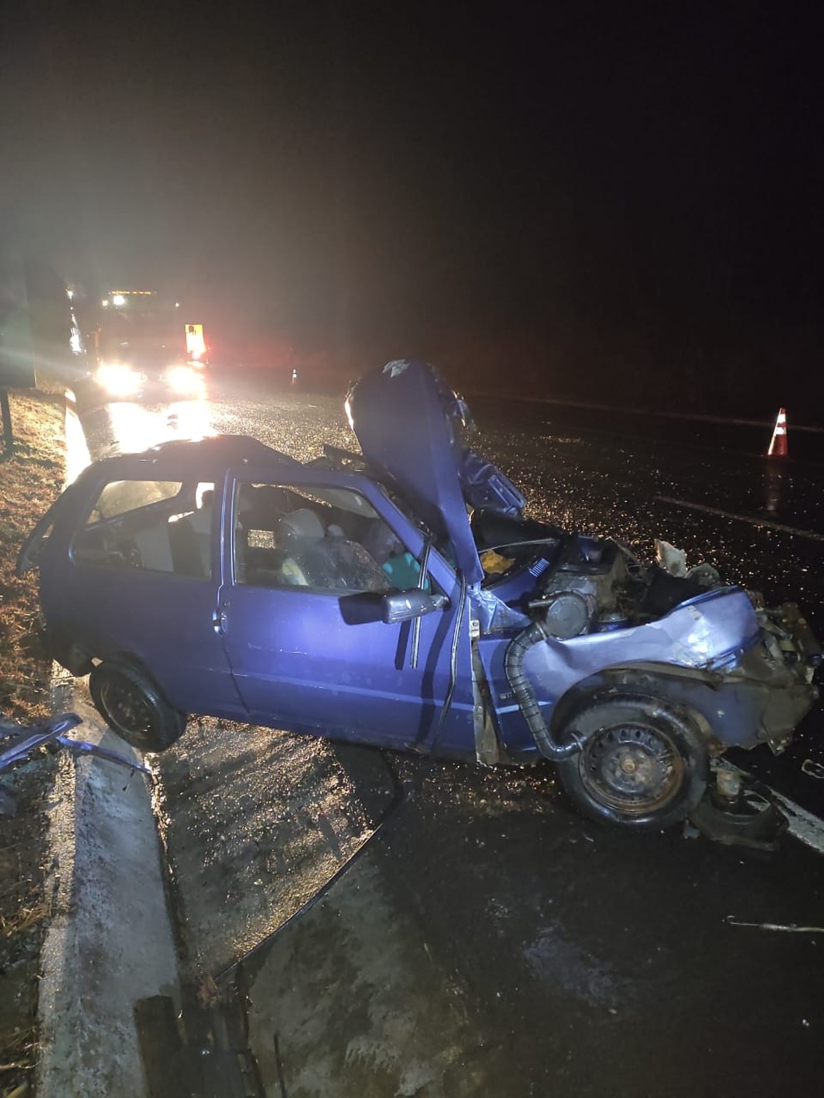 Casal morre em acidente entre carro e caminhão na BR-135, em Montes Claros