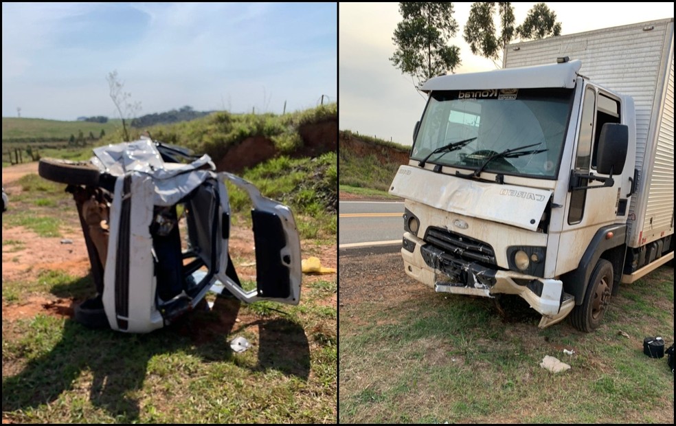 Mulher morre e outros dois ficam feridos em acidente na SP-255 em Coronel Macedo — Foto: Arquivo Pessoal 
