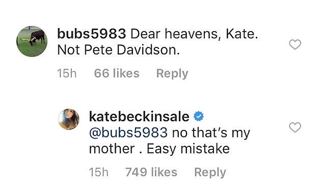 O comentário irônico de Kate Beckinsale em relação ao suposto flerte dela com Pete Davidson (Foto: Instagram)