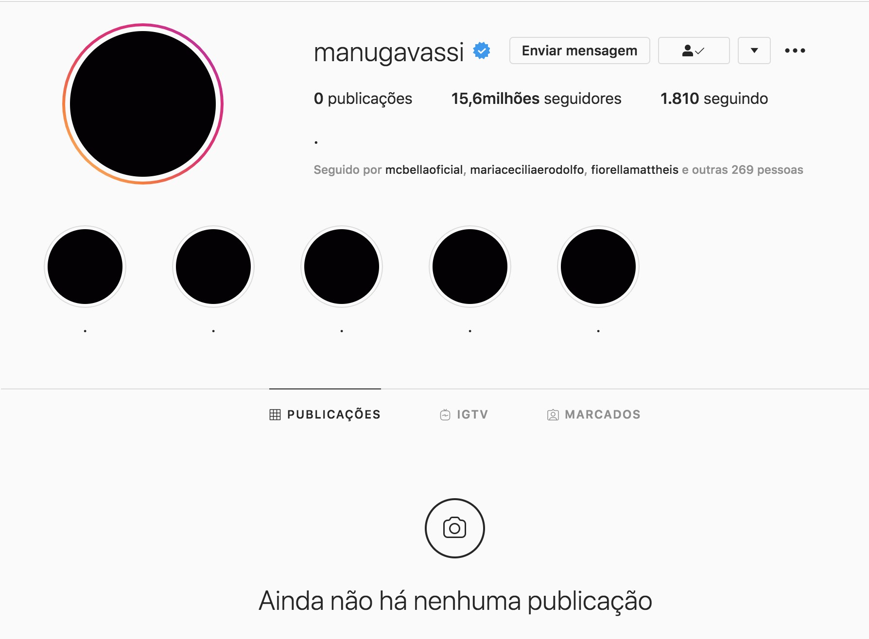 Manu Gavassi arquiva todas as publicações do Instagram (Foto: Instagram)