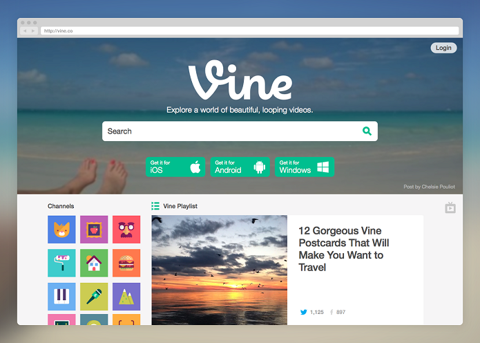 Vine ganhou novo visual (Foto: Divulgação/Vine)