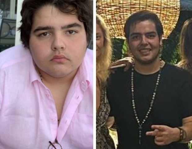 João Guilherme, filho de Faustão, antes e depois de emagrecer (Foto: Reprodução/Instagram)