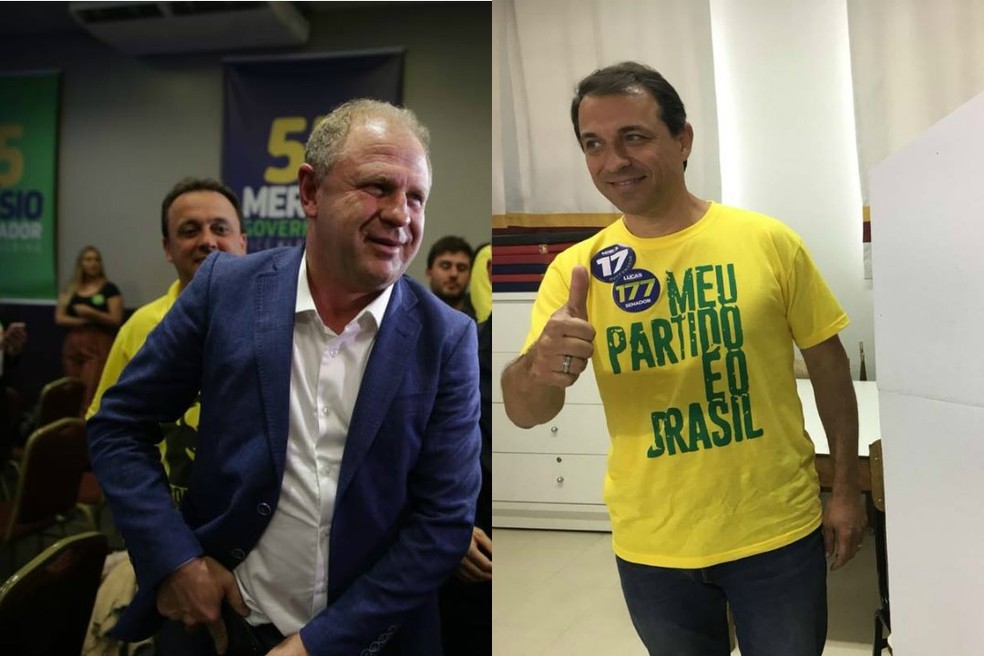 SC terá segundo turno para governador do estado entre Gelson Merísio (PSD) e Comandante Moisés (PSL) — Foto: Betina Humeres e Pedro Garcia/NSC TV