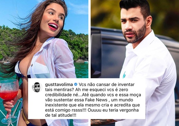 Gusttavo Lima desmente romance com  Camila Landin (Foto: Reprodução/Instagram)