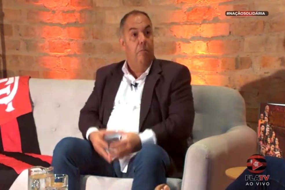 Marcos Braz em entrevista à FlaTV — Foto: Reprodução Fla TV