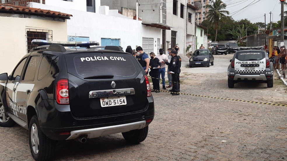 Policial federal reage a assalto e mata criminoso em Natal — Foto: Sérgio Henrique Santos/Inter TV Cabugi