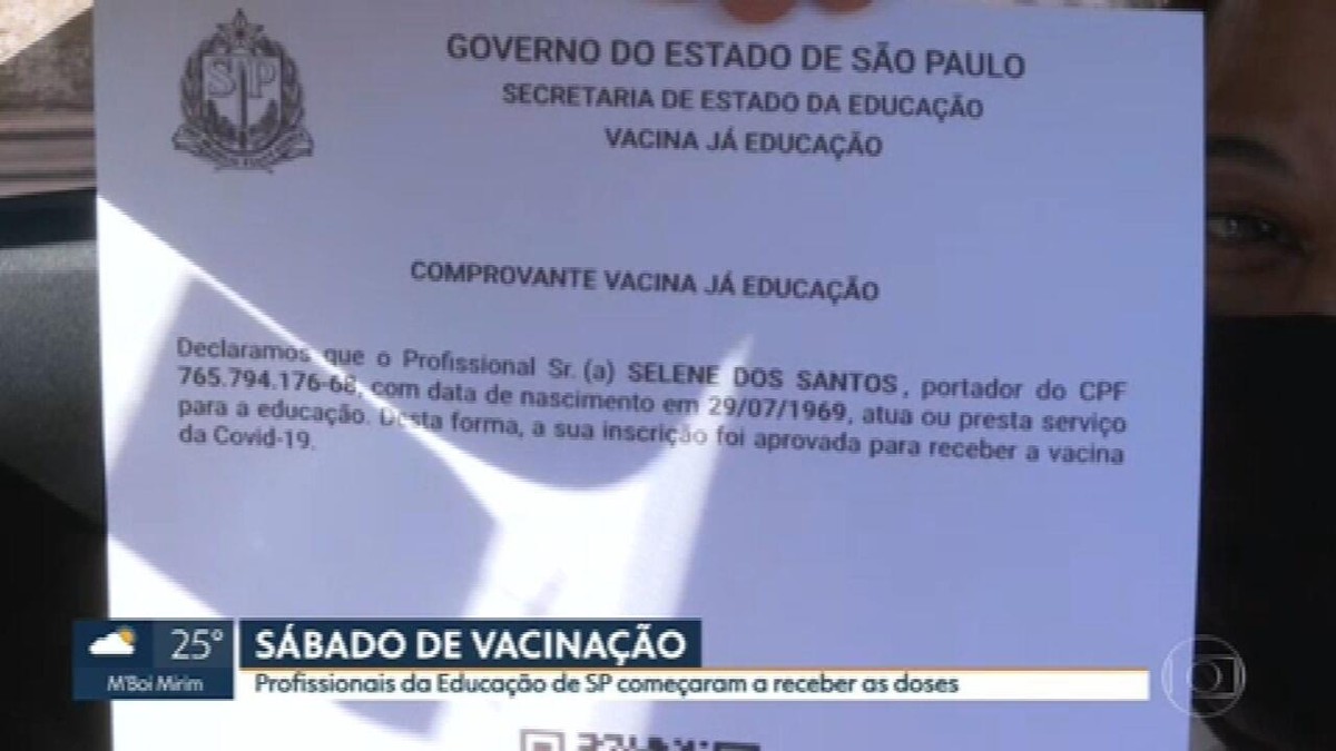 Vacinacao De Profissionais Da Educacao Contra Covid 19 Comeca Neste Sabado No Estado De Sp Saiba Como Funciona Sao Paulo G1