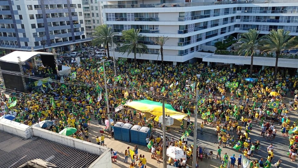 Vista de cima do Largo de Tambaú, em João Pessoa — Foto: Magno Oliveira/TV Cabo Branco