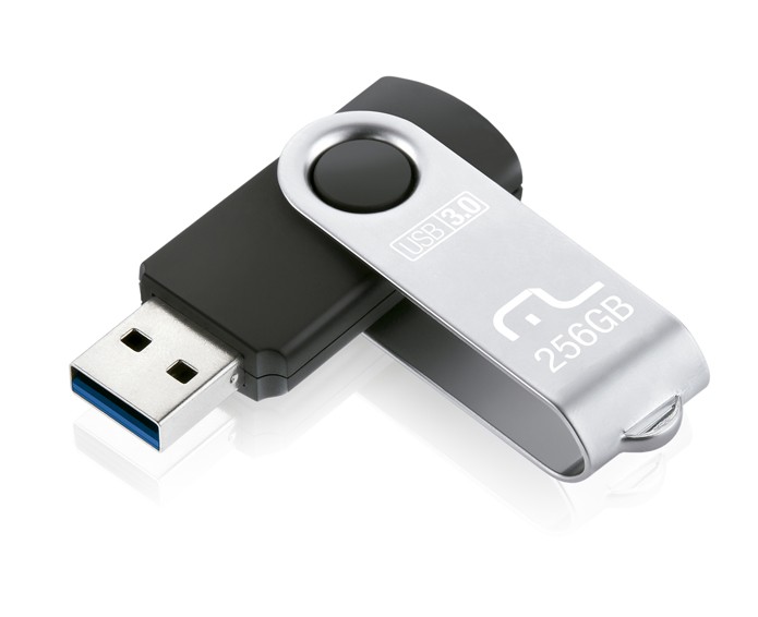 Pen drive tem interface USB 3.0 e espaço para até 256 GB (Foto: Divulgação/Multilaser)