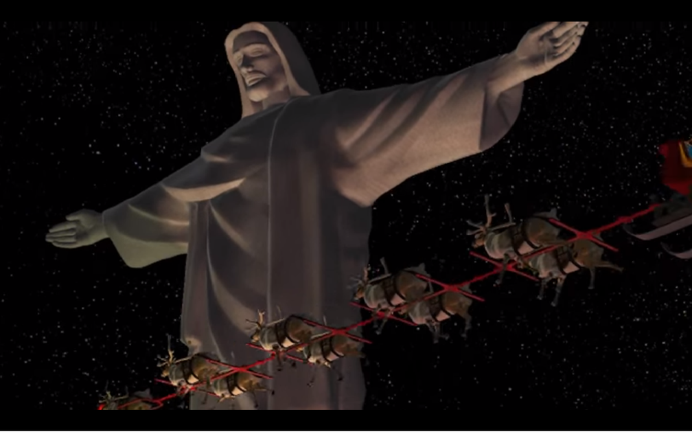 Papai Noel passou pelo Rio de Janeiro às 23h23 (Foto: Reprodução Norad)