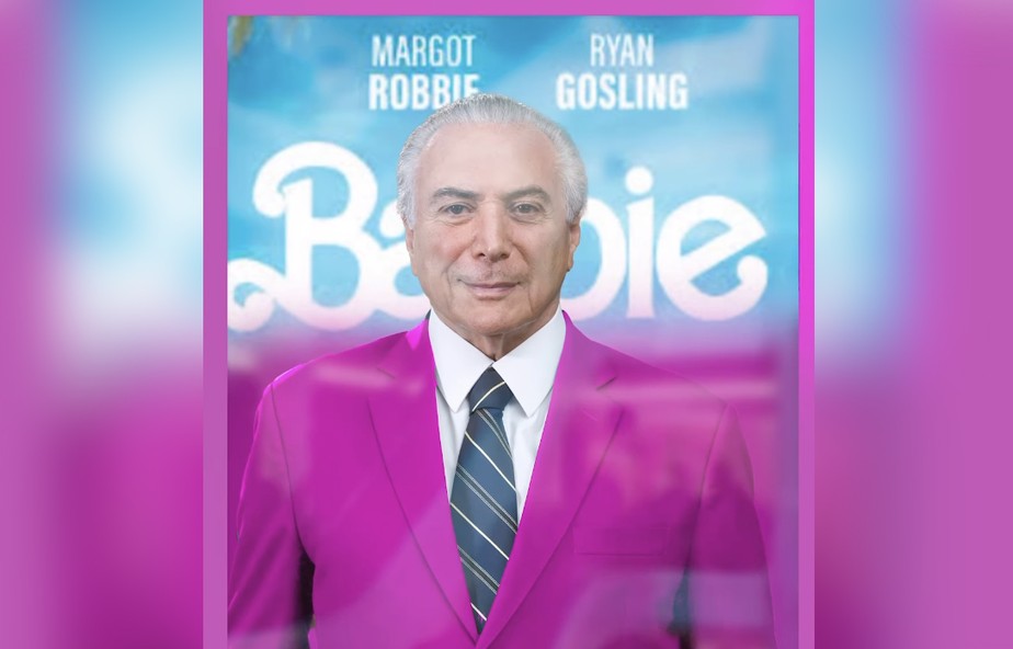 Perfil em rede social do ex-presidenteTemer adere a terno rosa e brinca com filme da Barbie