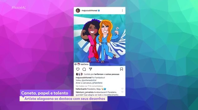 Com traços precisos, ilustrador alagoano se destaca fazendo caricaturas de pessoas famosas
