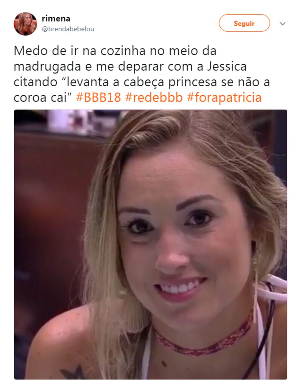 Levanta A Cabeca Princesa E Cola Nas Frases Motivacionais De Jessica Bbb18 Gshow