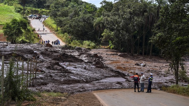 Barragem da Vale rompida em Brumadinho, Minas Gerais (Foto: Getty Images)
