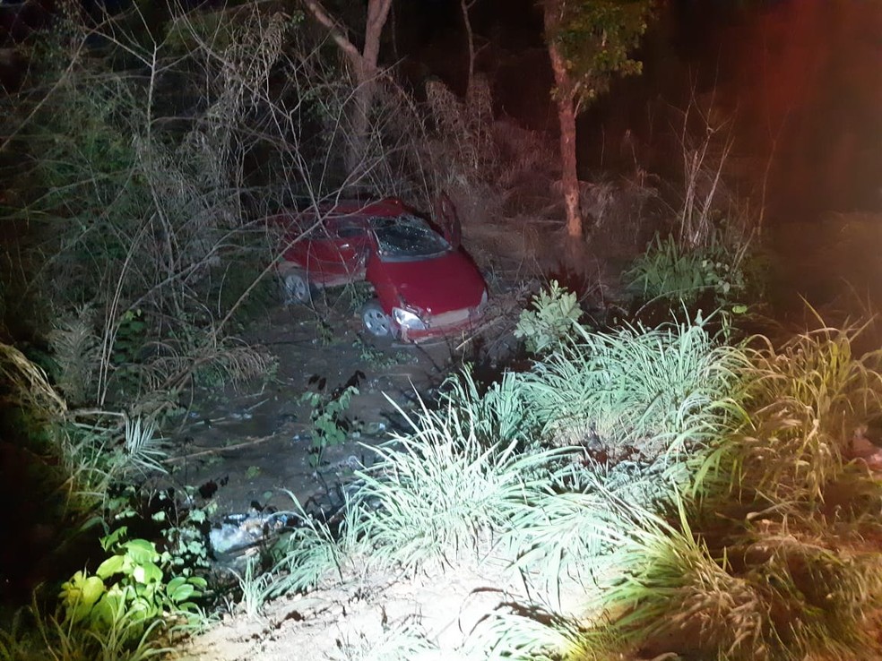 Motorista que seguia para Teresina perdeu o controle do veículo, colidiu a lateral em uma árvore e capotou — Foto: Divulgação/Polícia Rodoviária Federal