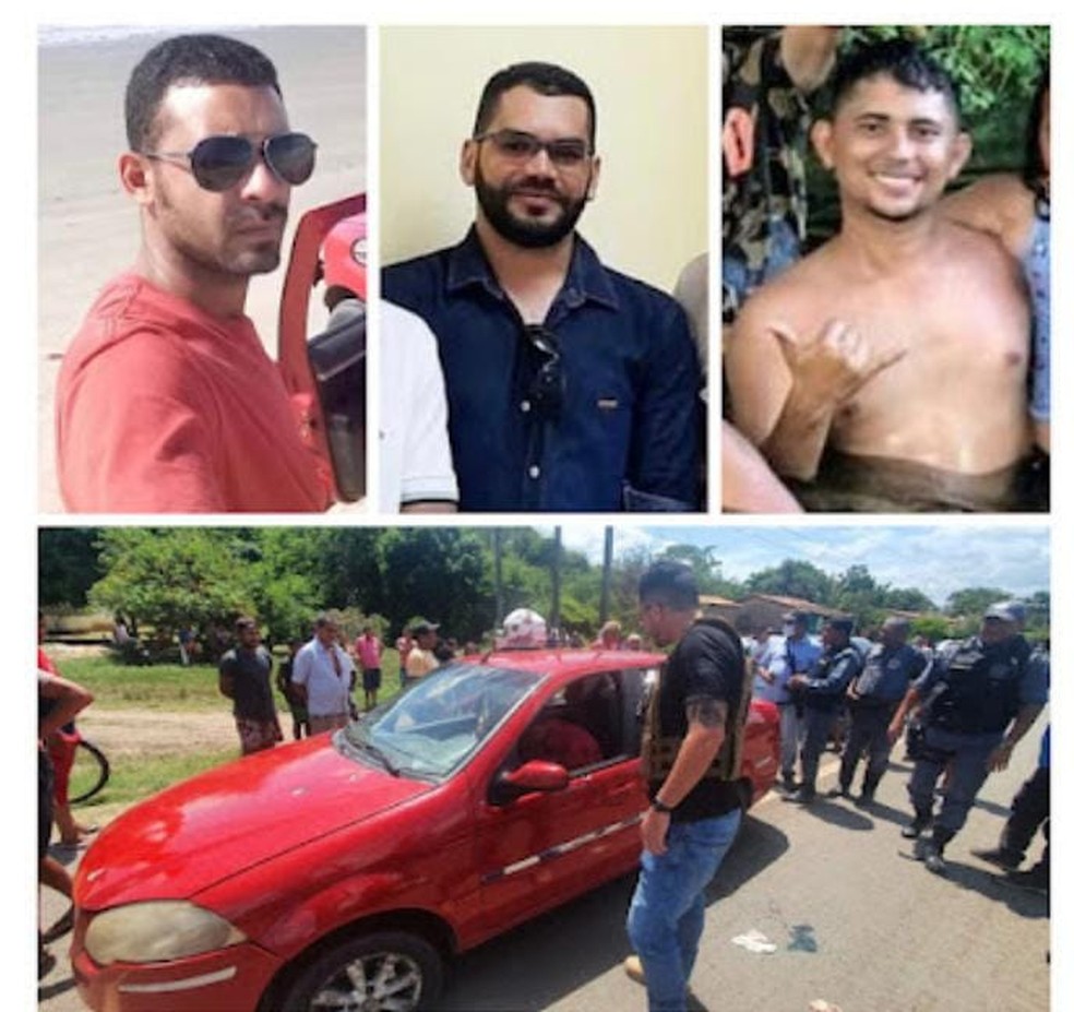 Homens foram mortos dentro de carro em Vargem Grande, no Maranhão — Foto: Divulgação/Polícia Civil
