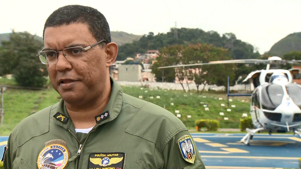 Major Paolo Quintino falou sobre o acidente com helicÃ³ptero que transportava governador do EspÃ­rito Santo (Foto: Rafael Zambe/ TV Gazeta)