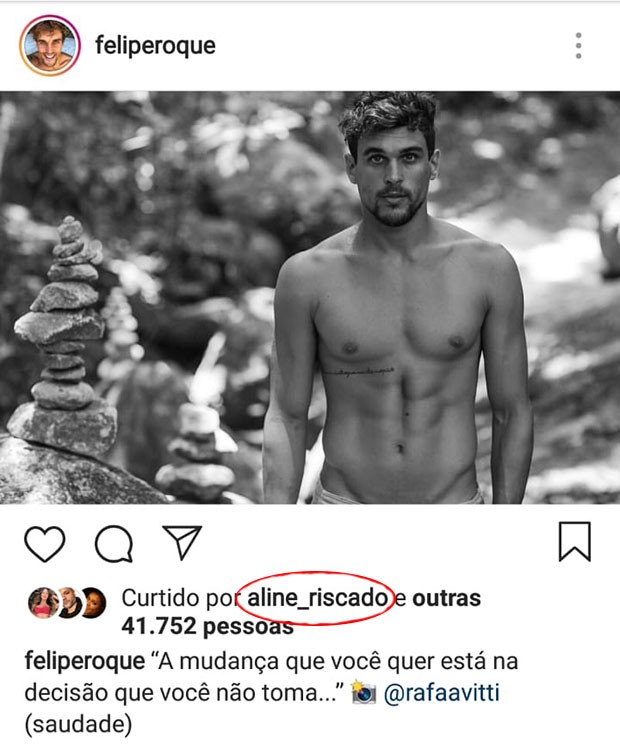 Felipe Roque sem camisa no Instagram (Foto: Reprodução/Instagram)