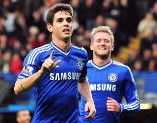 Oscar, Chelsea x Stoke City (Foto: AFP)