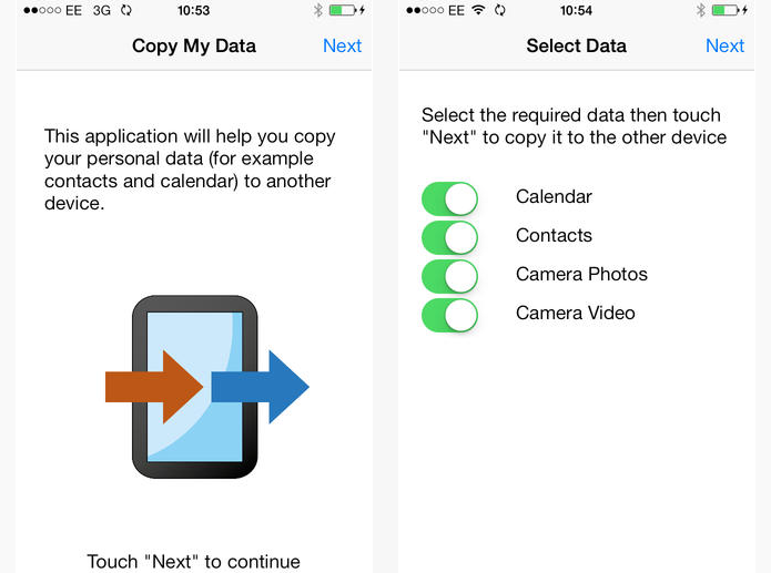 Copy My Data permite levar as informações de um aparelho para outro (Foto: Divulgação/AppStore)