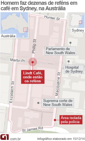 V2 mapa lindt café sydney (Foto: Arte/G1)