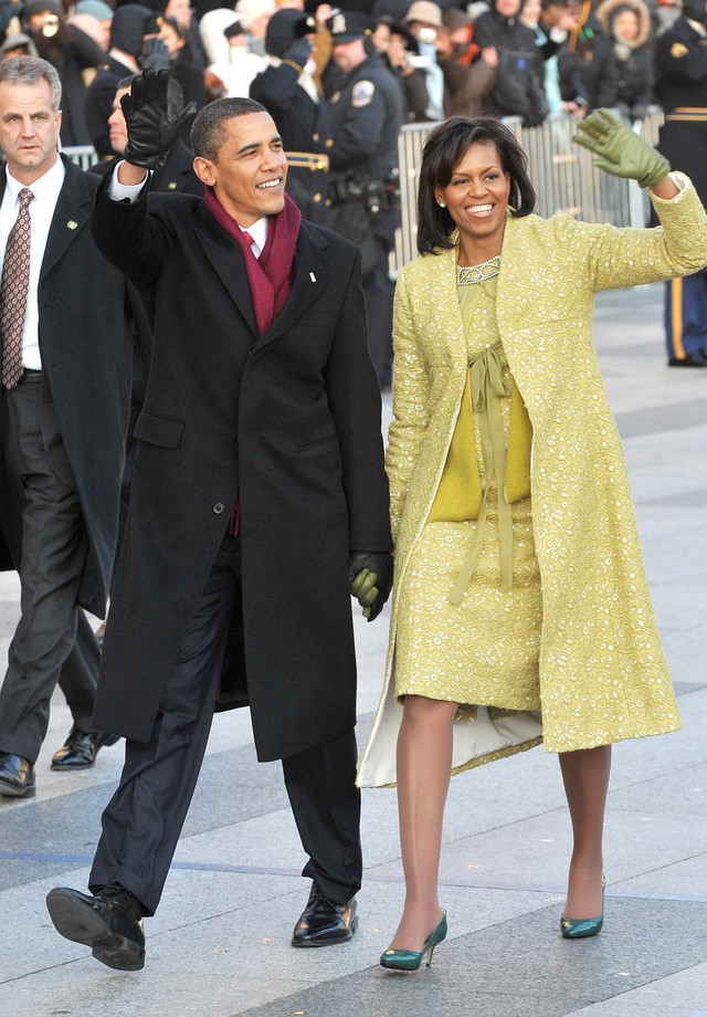 Michelle Obama em 2009, na inauguração do primeiro mandato de Barack Obama (Foto: Getty Images)