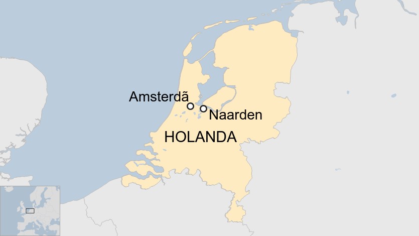 Mapa da Holanda (Foto: BBC)