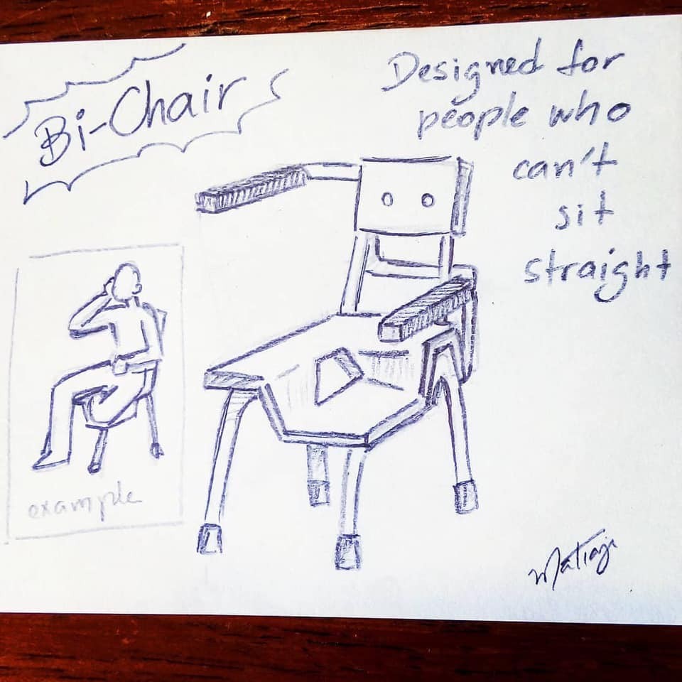 Designer brasileira cria cadeira para bissexuais e faz sucesso na internet (Foto: Reprodução/Facebook)