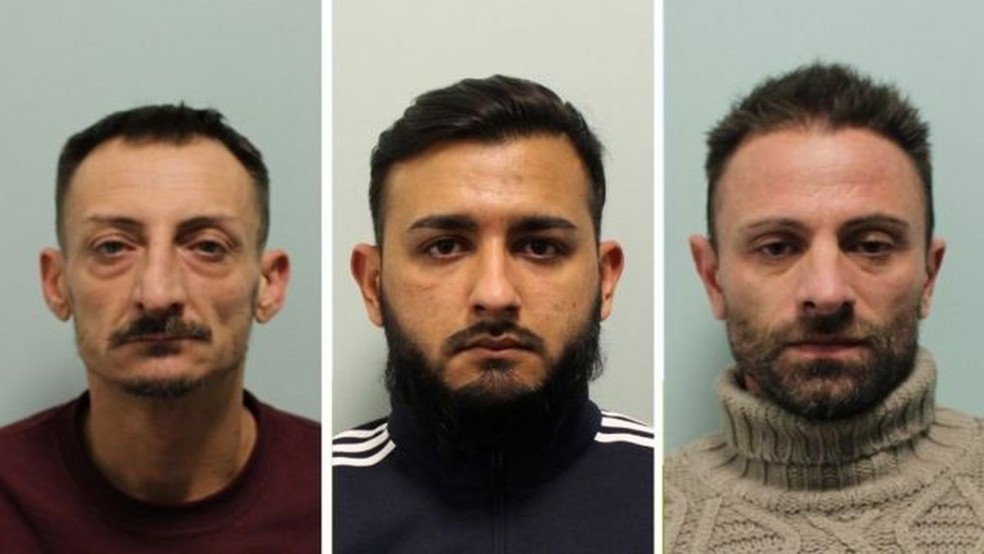 Alessandro Maltese, Jugoslav Jovanovic e Alessandro Donati foram todos presos na Itália e extraditados para o Reino Unido — Foto: MET POLICE