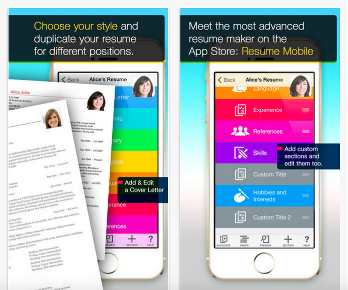 Resume Maker é uma ótima opção para quem usa o sistema operacional da Apple, iOS (Foto: Divulgação/ Resume Maker)