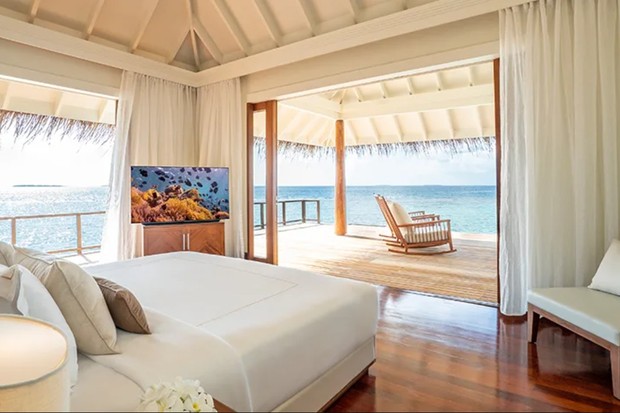 Resort nas Maldivas tem as maiores residências flutuantes do mundo e diárias que chegam a R$ 70 mil (Foto: Reprodução)