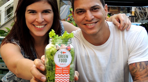 Noelle Cunha e Filipe Fernandes, da Green Food (Foto: Divulgação)