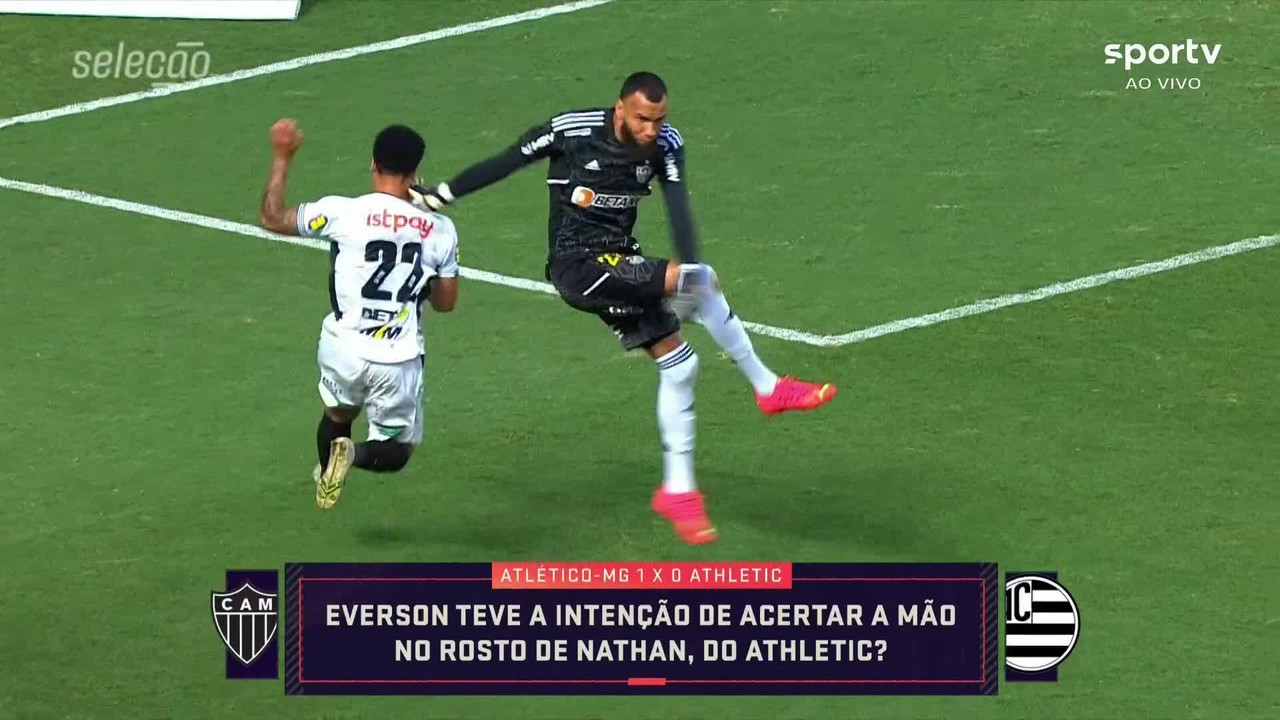 Atlético-MG x Athletic: Seleção discute possível pênalti de Everson em Nathan