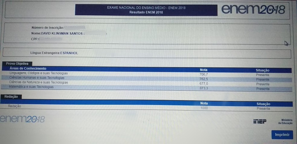 Aluno Que Tirou 1000 No Enem Apos Varias Tentativas Por Medicina Estudante Do Maranhao Tira