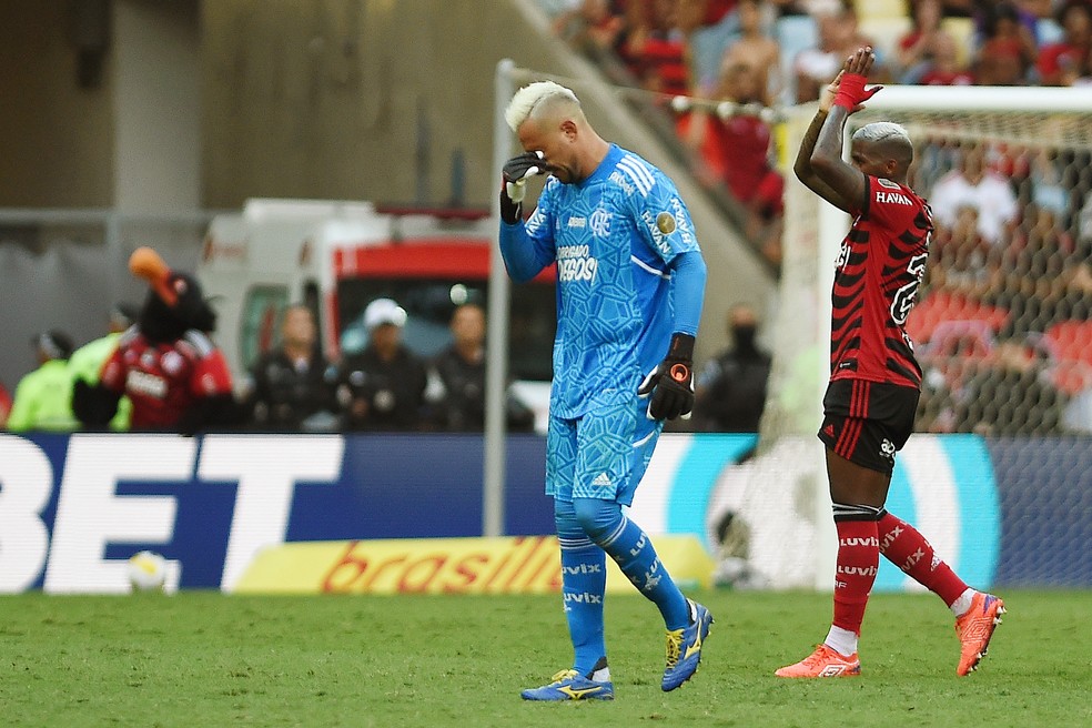 Diego Alves em Flamengo x Ava&iacute; &mdash; Foto: Alexandre Dur&atilde;o