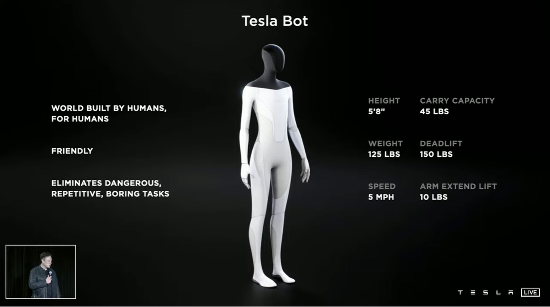 Tesla Bot (Foto: Divulgação)