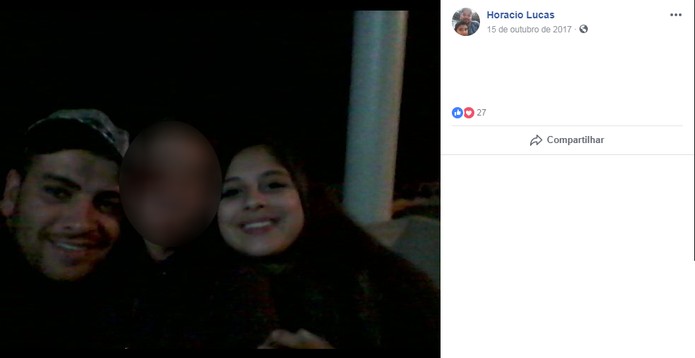 Horácio postou foto com mulher e a filha em outubro de 2017 — Foto: Facebook/Reprodução