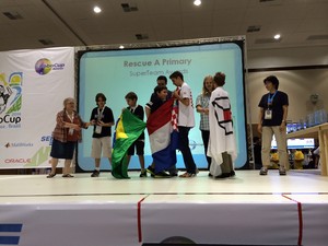 Estudantes foram destaque brasileiro na competição (Foto: Jorge Jardim Júnior/Arquivo Pessoal)