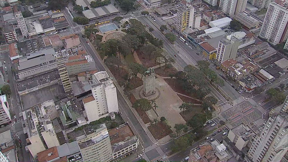 Praça Princesa Isabel, no Centro de São Paulo. — Foto: Reprodução/TV Globo