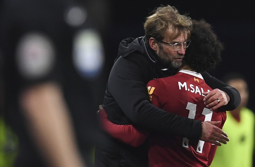 Confiança de Klopp foi fundamental para a adaptação de Salah ao Liverpool (Foto: Paul ELLIS / AFP)