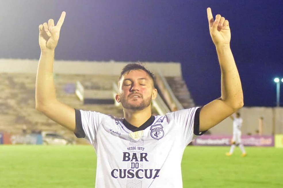 João Leonardo marcou quatro gols na Copa do Nordeste e um gol no Campeonato Paraibano  — Foto: Jefinho Cariri / Treze