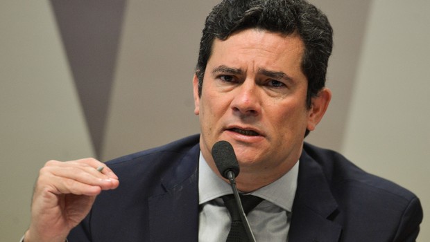 O ministro da Justiça e Segurança Pública, Sergio Moro, durante audiência Pública na comissão de constituição e justiça do Senado (Foto: Marcelo Camargo/Agência Brasil)