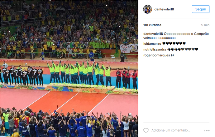 ouro brasil vôlei dante (Foto: Reprodução)