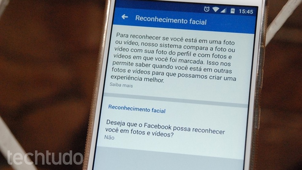 Função para desativar reconhecimento facial foi habilitada só em 2023 — Foto: Raquel Freire/TechTudo