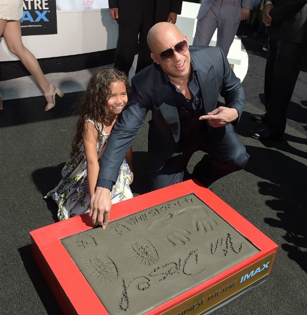 Vin Diesel e sua filha de sete anos, Hania Riley Sinclair (Foto: Getty Images)