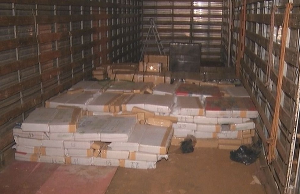 Quase três toneladas de maconha foram apreendidas em Assis  (Foto: Reprodução/ TV TEM)