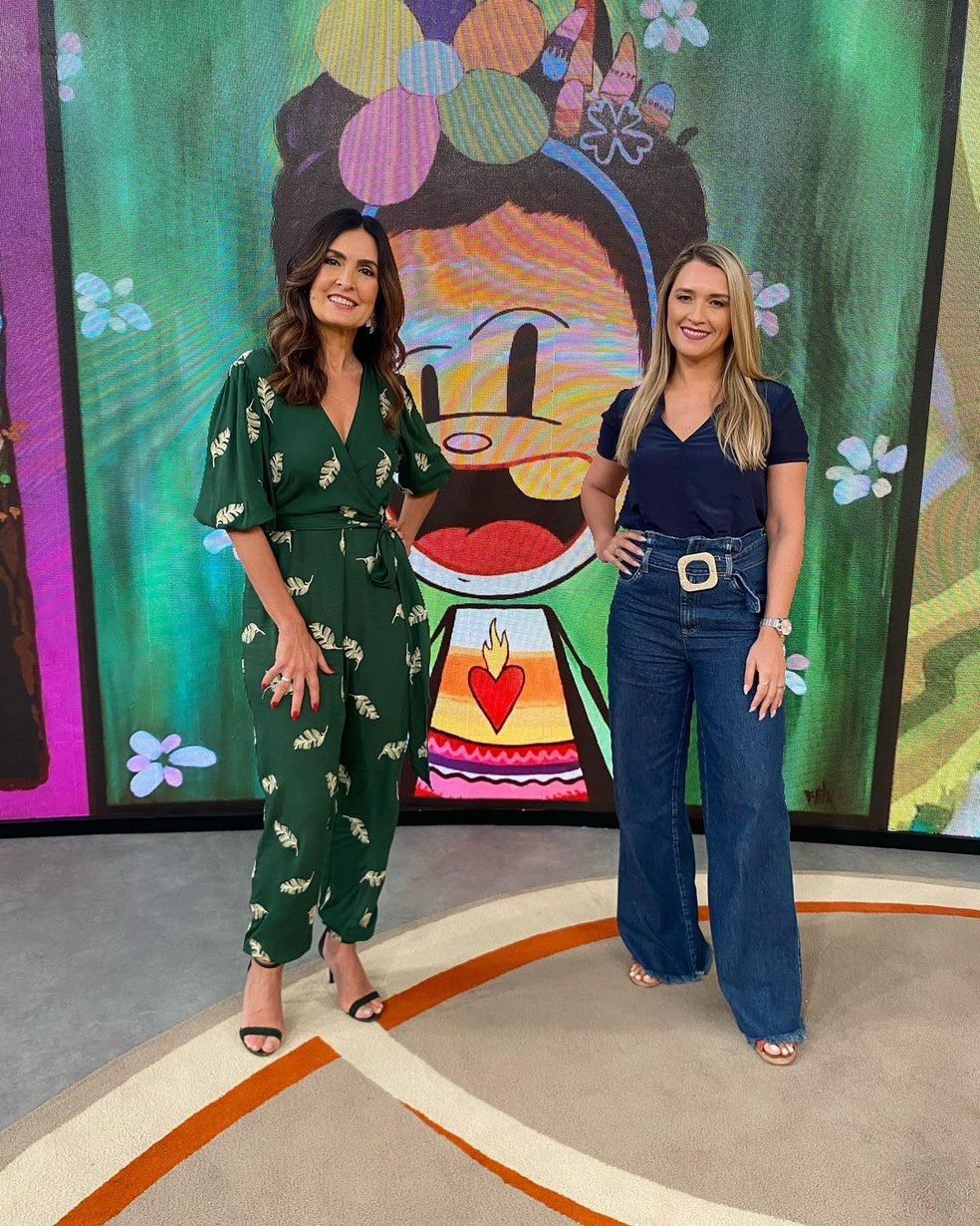 Ana Thas com Ftima Bernardes, que apresentava o programa 'Encontro'  Foto: Reproduo/Instagram/Ana Thas Matos