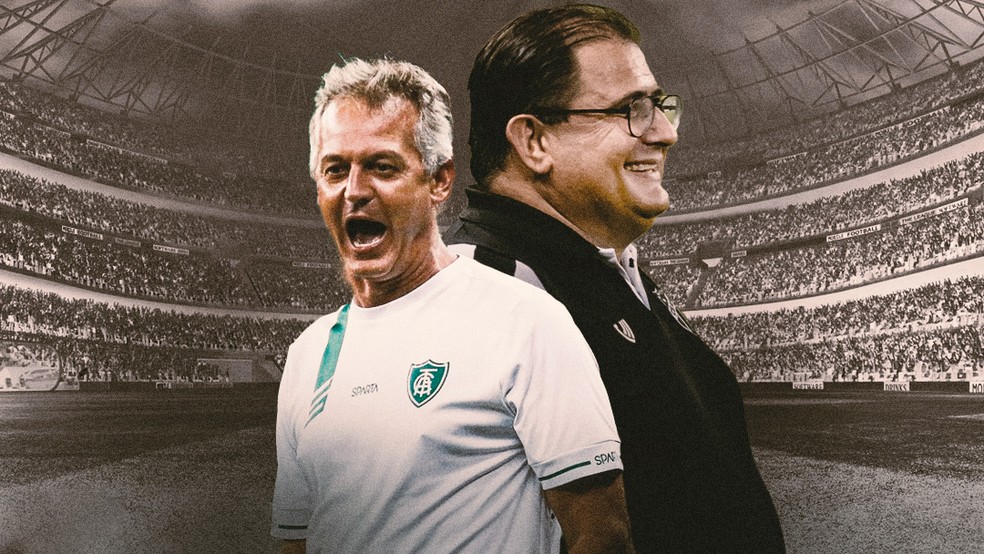 Guto Ferreira e Lisca est�o em seus respectivos clubes desde in�cio do Brasileiro passado � Foto: Arte/ge
