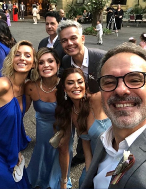 Marina San Vicente, Flavia Alessandra, Otaviano Costa, Juliana Paes e Ricardo Waddington (Foto: Reprodução/Instagram)