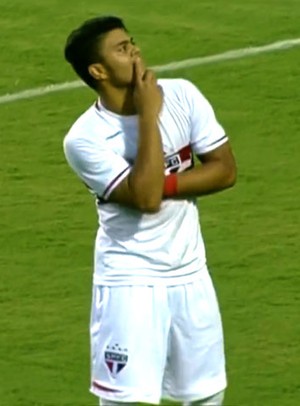 João Paulo comemora gol do São Paulo contra o São José - Copinha (Foto: Reprodução)